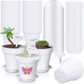 30 Pcs Plant Nursery Pots with Humidity Dome 2.95'' Small Plant Pots Plastic by Jingmore