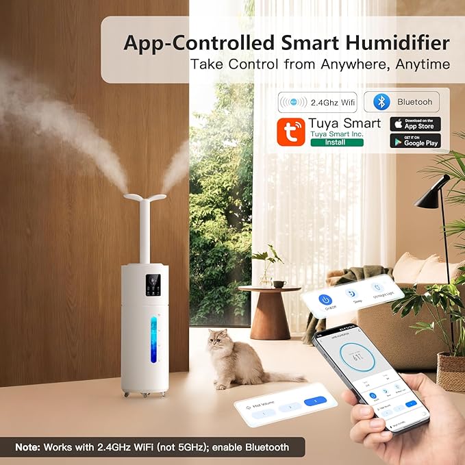Smart Humidifiers for Large Room Bedroom Home 1800 sq.ft, 17L/4.5Gal Large - Image 4