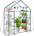 Ohuhu Small Greenhouse for Outdoors: 4 Tiers 6 Shelves Walk-in Indoor Green by Ohuhu
