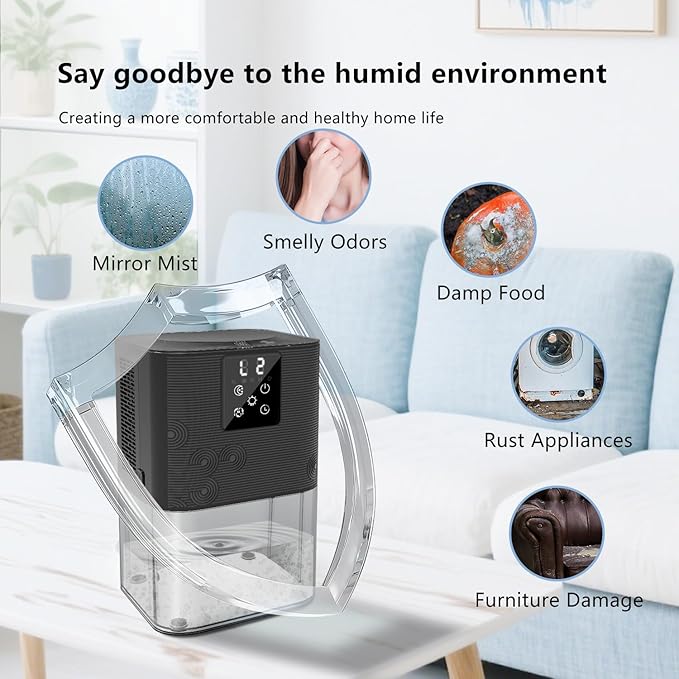 Dehumidifier, MTOX 3L/105 oz Small Dehumidifiers - Image 9