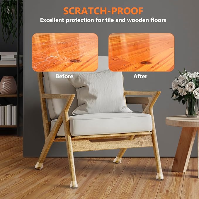 16pcs Round Chair Leg Floor Protectors, Felt Pads Chair Leg Protectors - Image 4