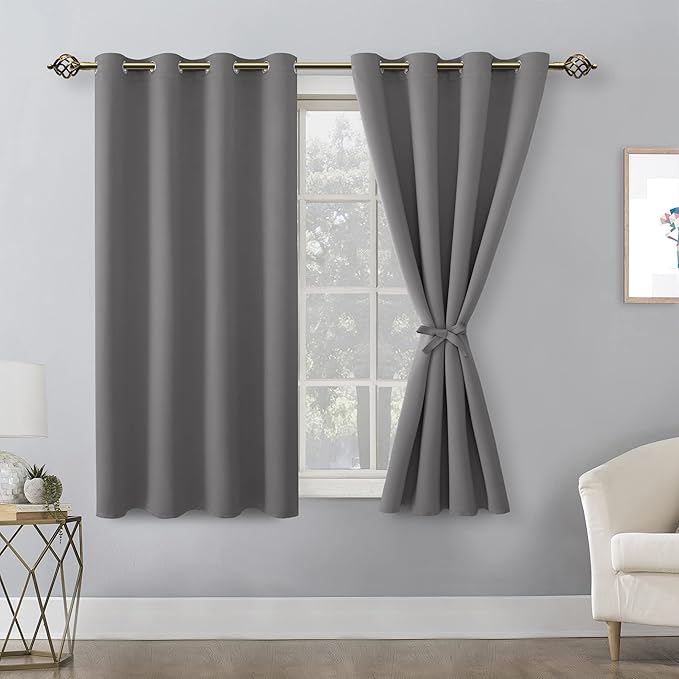 Hiasan Blackout Curtains for Bedroom, 52 x 54 Inches Long - Image 2