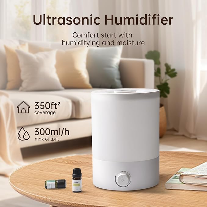 YOGIN Humidifiers for Bedroom Large room, Top fill 2.5L Ultrasonic cool mist - Image 5