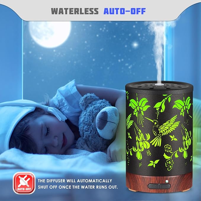 Metal Essential Oils Diffuser 150ML Christmas Aromatherapy Diffuser Cool Mist - Image 5
