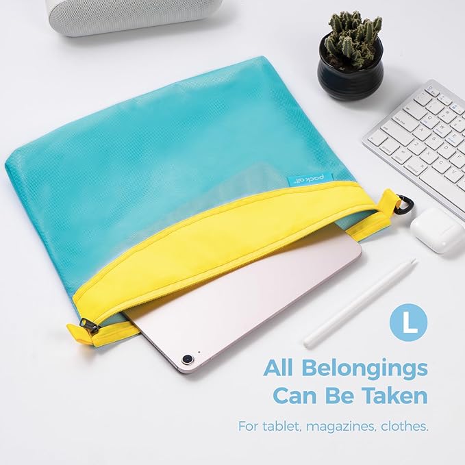 pack all Water-resistant Material Zipper Pouch, Mesh Zipper Bag - Image 4