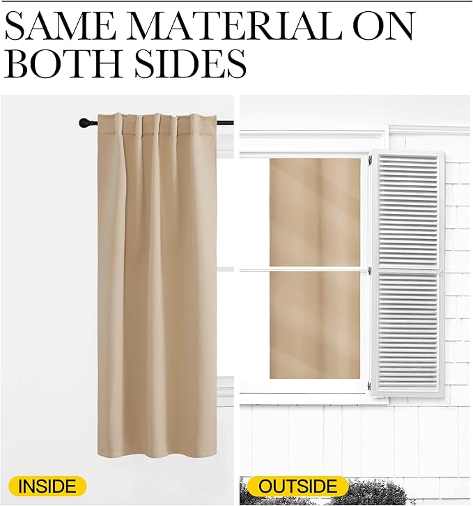 NICETOWN Window Treatment Curtains Room Darkening Drapes - Image 6