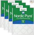 Nordic Pure 12x24x1 Poly Green MERV 6 Pleated AC Furnace Air Filters 4 Pack | by NordicPure