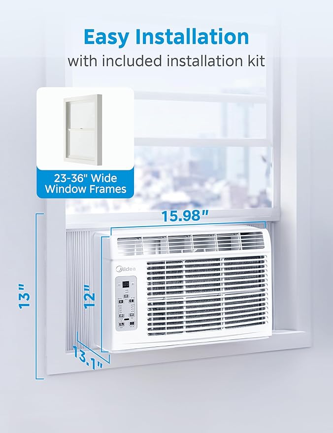 Midea 6, 000 BTU Window Air Conditioner, 3-in-1 Cool/Fan/Dehumidifier Window AC - Image 6