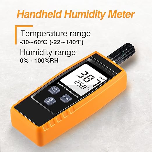 Handheld Humidity Meter, LEERCHUANG Digital Thermometer Hygrometer - Image 2