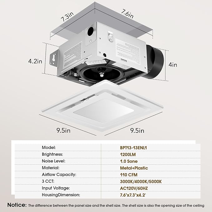 FEITON Bathroom Exhaust Fan - Image 6