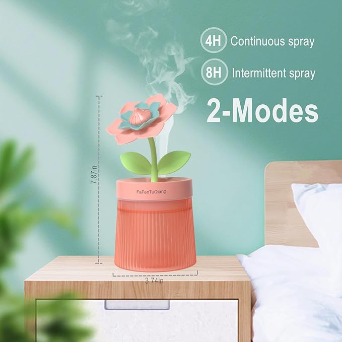 Bedroom Mini Humidifier Cute, Auto Shut Off 260ml - Image 4