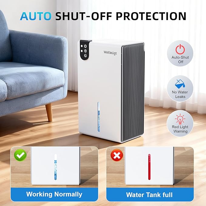 Dehumidifier for Home Small Dehumidifiers for Basement, Auto Shut-Off, Sleep - Image 5