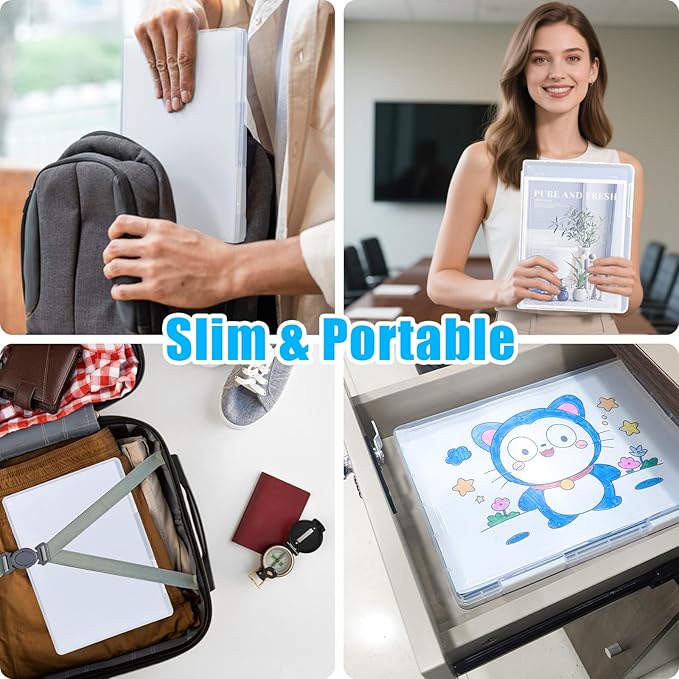 SAYEEC Portable Project Case A4 Plastic Transparent File Storage Box - Image 6