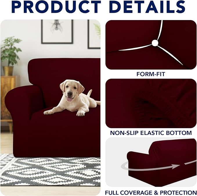 PureFit 100% Dual Waterproof Couch Cover Slipcovers - Image 4