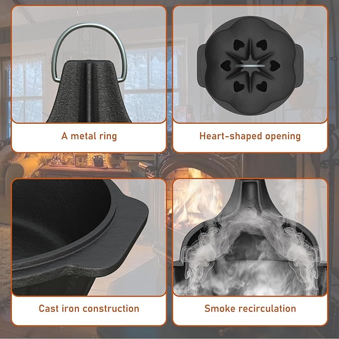 Wood Stove Steamer & Woodstove Steamer Stove Humidifier Cast Iron, 2.3 Quart - Image 5