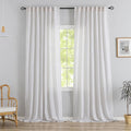 Off White Back Tab Curtains 108 Inches Long Ceiling to Floor by DONREN