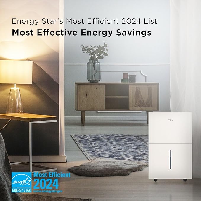 TCL 2000 Sq. Ft. Smart Dehumidifier, Energy Star Most Efficient 2024, - Image 5