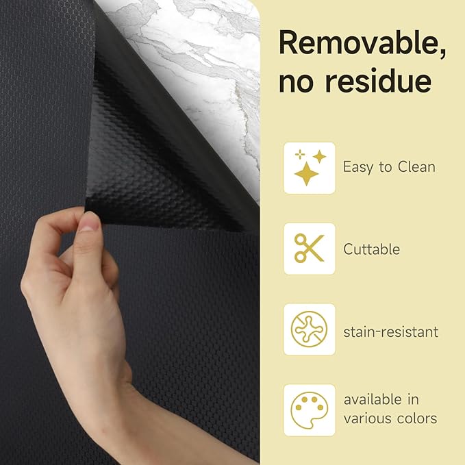 WochiTV Adhesive Shelf Liner 17.5 X 360 Inches Peel and Stick Kitchen Liner - Image 5