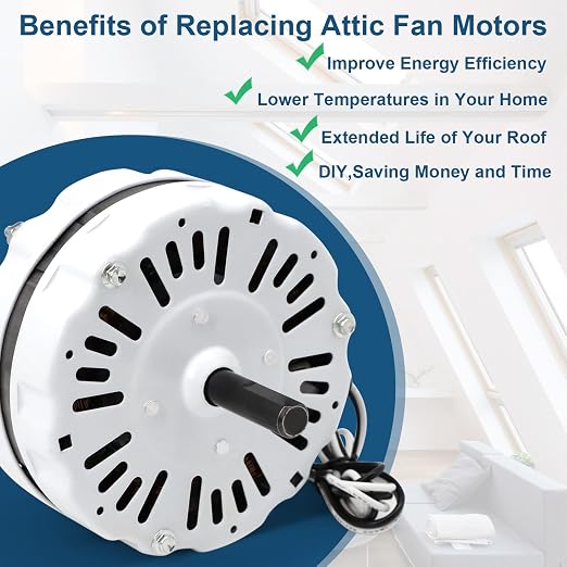 F0510B2944 Attic Roof Power Vent Fan Motor, Replacement - Image 4