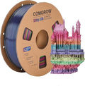 Comgrow Rainbow Colors Silk PLA 3D Printer Filament, PLA Filament 1.75mm by Comgrow