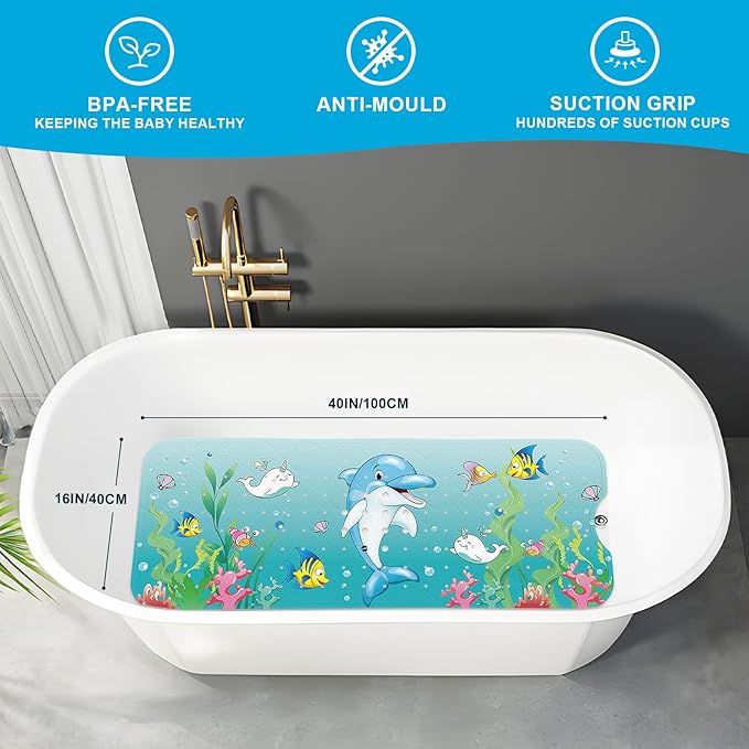 XIYUNTE Baby Bath Mat for Tub Non Slip Kids Bath Mat - Image 3