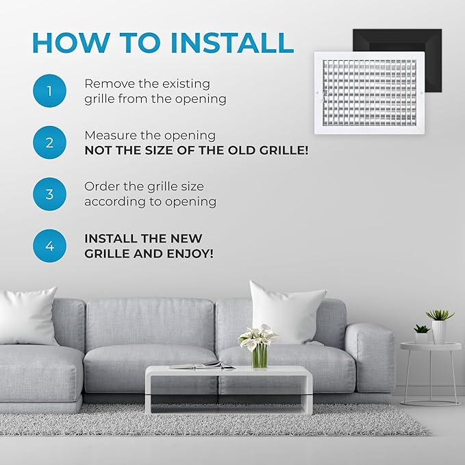 Aluminum 14 x 10 Inch Air Vent Covers Wall AC Grille – Premium Register Vent - Image 6
