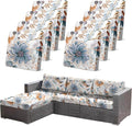 8Pcs High Elastic Digitally Printed Sofa Seat Cushion Cover, Soft & Comfortable by CALBODE