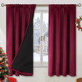 BGment Christmas Red 100% Blackout Curtains by BGment