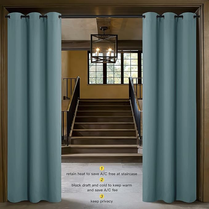 NICETOWN Curtains & Drapes for Door Tapestry, 84 inches Long Door Curtains for - Image 2