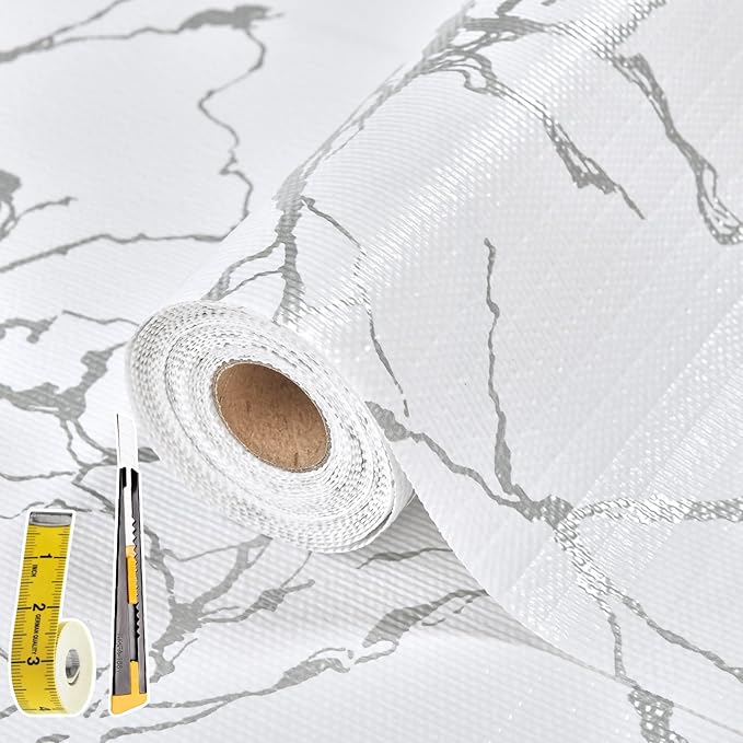 Drawer and Shelf Liner for Kitchen Cabinet: 17 in X 20 Ft Non Slip Waterproof by Kimhan