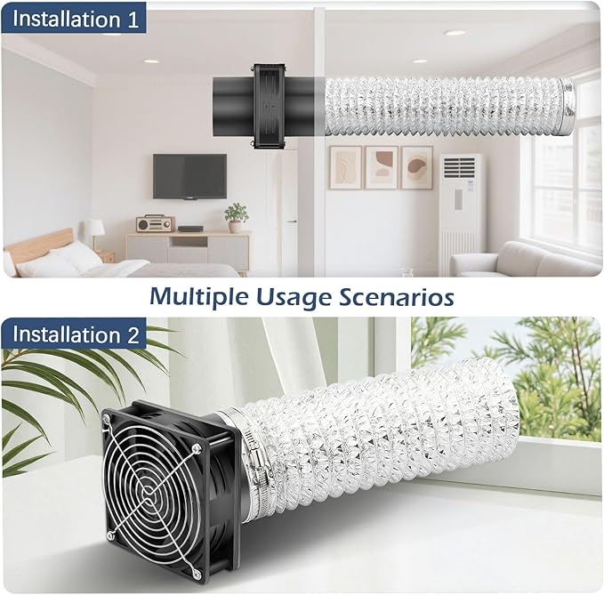 80mm x 25mm 3 Inch Duct Household Ventilation 12V Exhaust Fan - Image 3