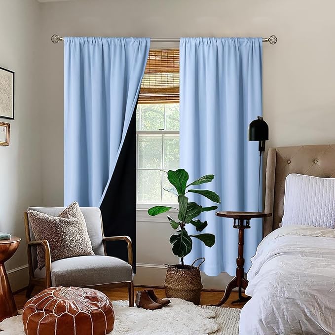 BGment Blackout Curtains for Bedroom 72 Inch Length, Rod Pocket 100% Blackout - Image 2