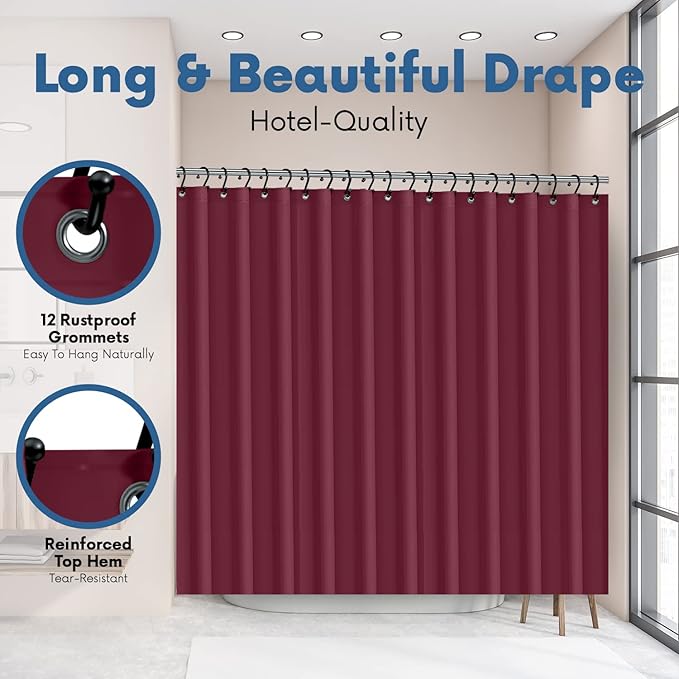 Premium Shower Curtain Liner, 6G PEVA Shower Curtain - Image 5