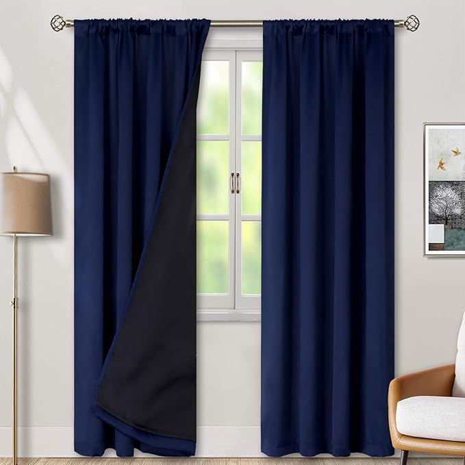 BGment Blackout Curtains for Bedroom 90 Inch Length, Rod Pocket 100% Blackout by BGment
