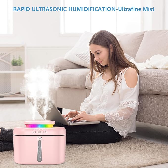 SZO Humidifiers for Bedroom, 2.5L Capacity, Auto Shut-Off, 16 dB Quiet - Image 3