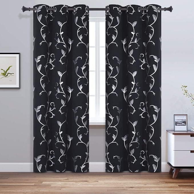 BUHUA Blackout Curtains 84 Inch Length 2 Panels Thermal Insulated Window - Image 2