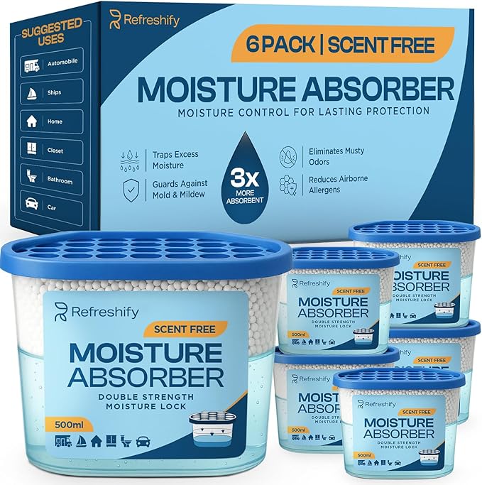 Premium Moisture Absorbers and Dehumidifier Tubs – High-Efficiency Closet by AllSettHealth