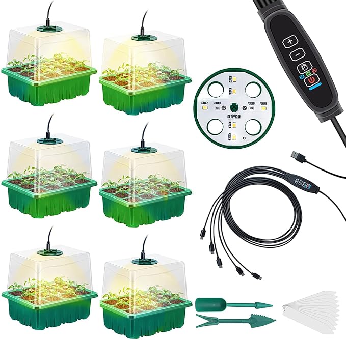 Seedling Starter Tray 6 Packs Seed Starter Tray by CANNABMALL