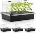 4-Pack Seed Starter Trays with 5'' Tall Humidity Domes – Reusable Plant by RooTrimmer