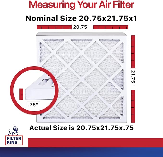 Filter King Air Filters 20.75x21.75x1 | 4-PACK | MERV 11 HVAC Pleated AC - Image 2