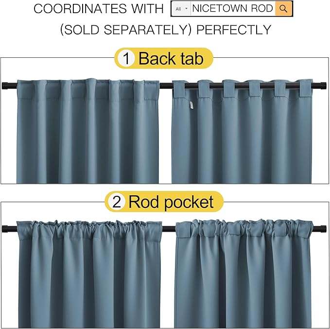 NICETOWN Blackout Curtain Panels Window Draperies - Image 3
