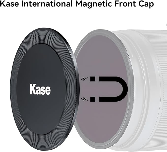 Kase 82mm Front Lens Cap, Magnetic CNC Aluminum + Optical Glass, Quick Press-On - Image 5