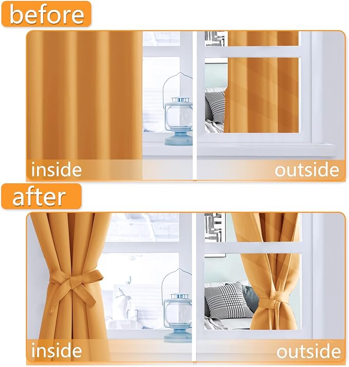 Hiasan Short Blackout Curtains for Bedroom - Image 5