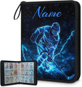 Custom Hockey Card Binder, Personalized 9 Pocket Trading Card Binder Fits 900 by Joyousleap