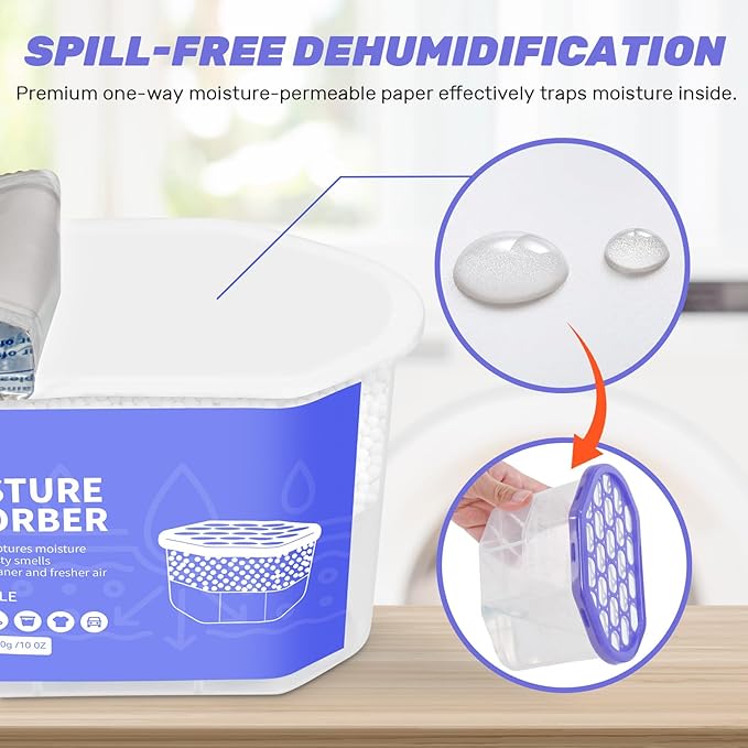 CLEVAST Moisture Absorber Boxes 6 Pack, 10 Oz Dehumidifier - Image 5