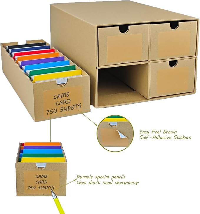6 Sets Trading Card Storage Boxes, Includes 24-750 CT Boxes & 96 Dividers - Image 6