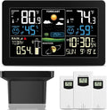 Weather Station with Rain Gauge Outdoor, Home Weather Stations Wireless Indoor by BIUWING