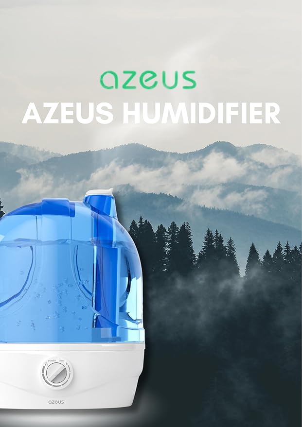 AZEUS Humidifiers for Bedroom, 2.8L Ultrasonic Cool Mist Humidifiers for Home - Image 2
