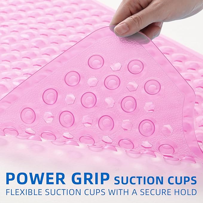 ZHICHENG Bath Tub and Shower Mats, Non-Slip 39 x 16 Inch Extra Long Bath Mat - Image 2