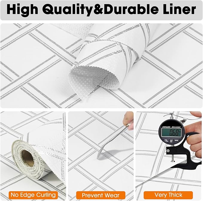 Drawer and Shelf Liners for Kitchen Cabinets Non-Adhesive Cabinet Liners Strong - Image 5